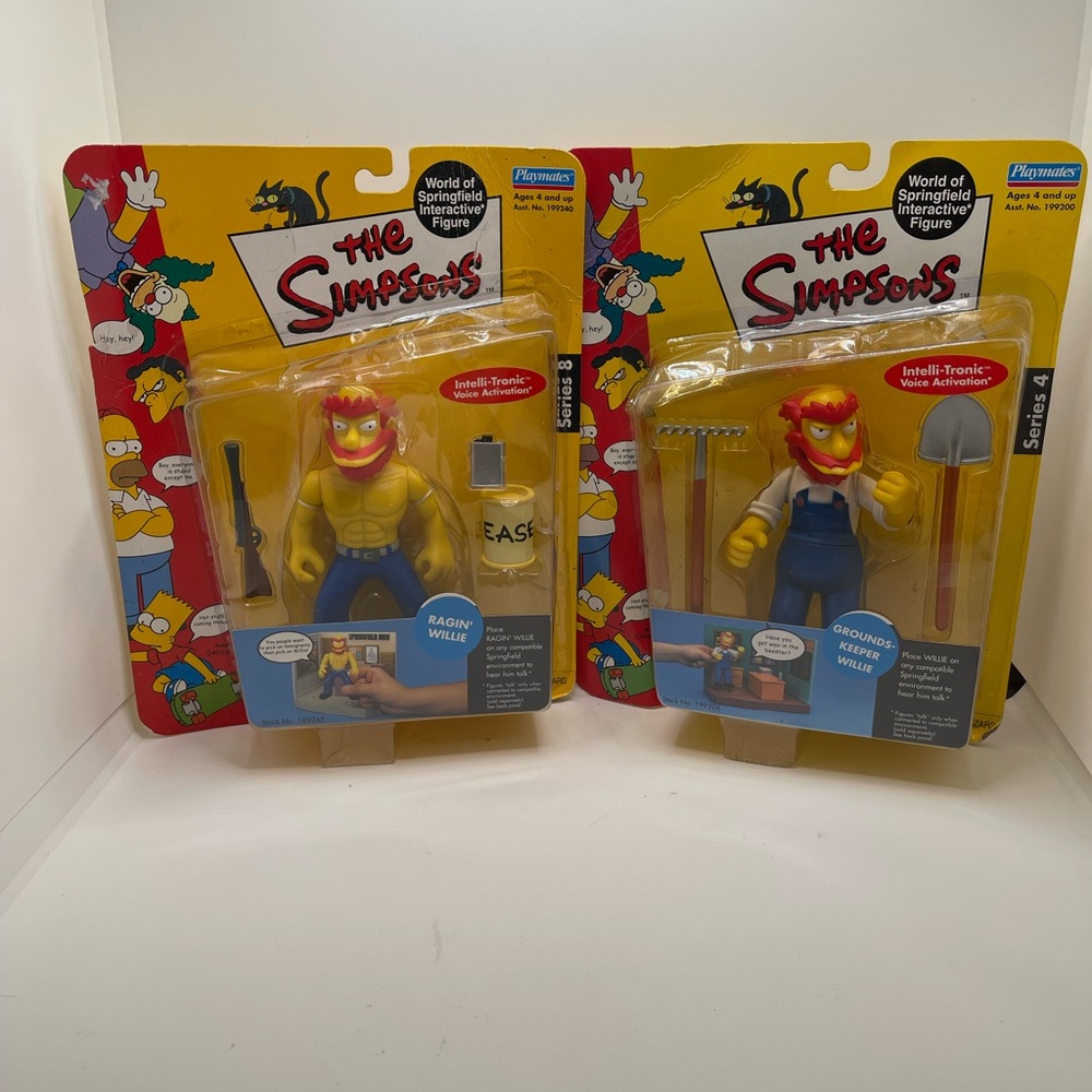 The Simpsons Ragin' & Grounds Keeper Willie Figure by Playmates